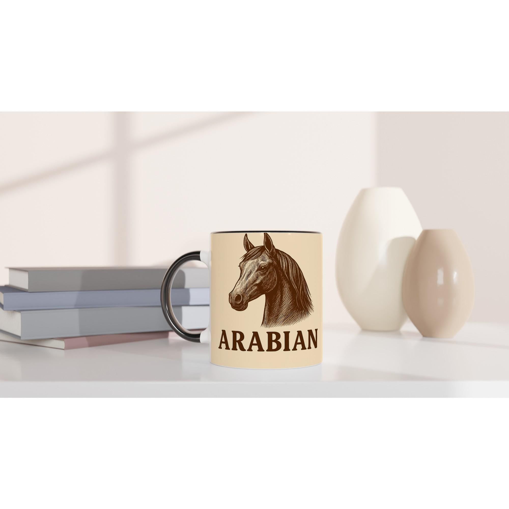 Arabisches Pferd – Arabian Horse Line Art für Pferdeliebhaber & Reitsport-Fans – Edle Vintage-Illustration