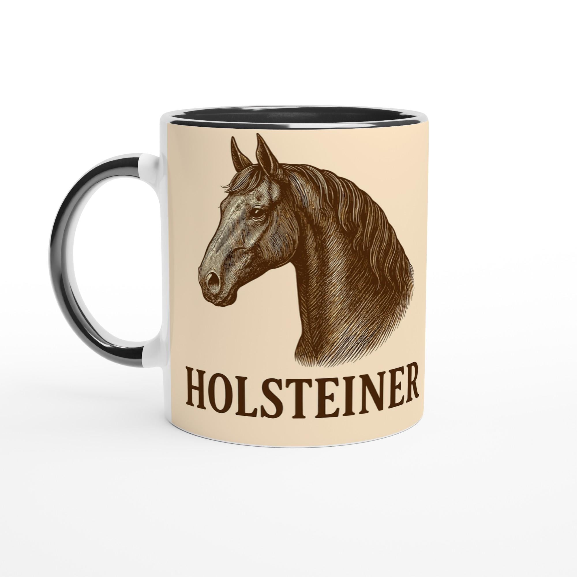 Holsteiner Pferd Line Art – Warmblut Illustration für Pferdeliebhaber – Elegantes Sportpferd Design