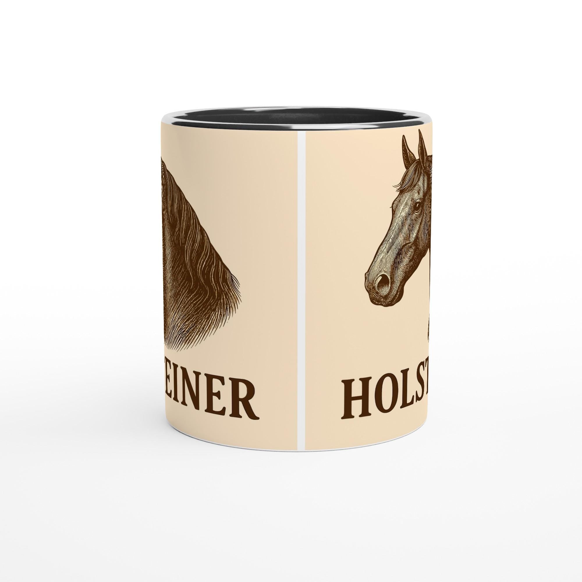 Holsteiner Pferd Line Art – Warmblut Illustration für Pferdeliebhaber – Elegantes Sportpferd Design