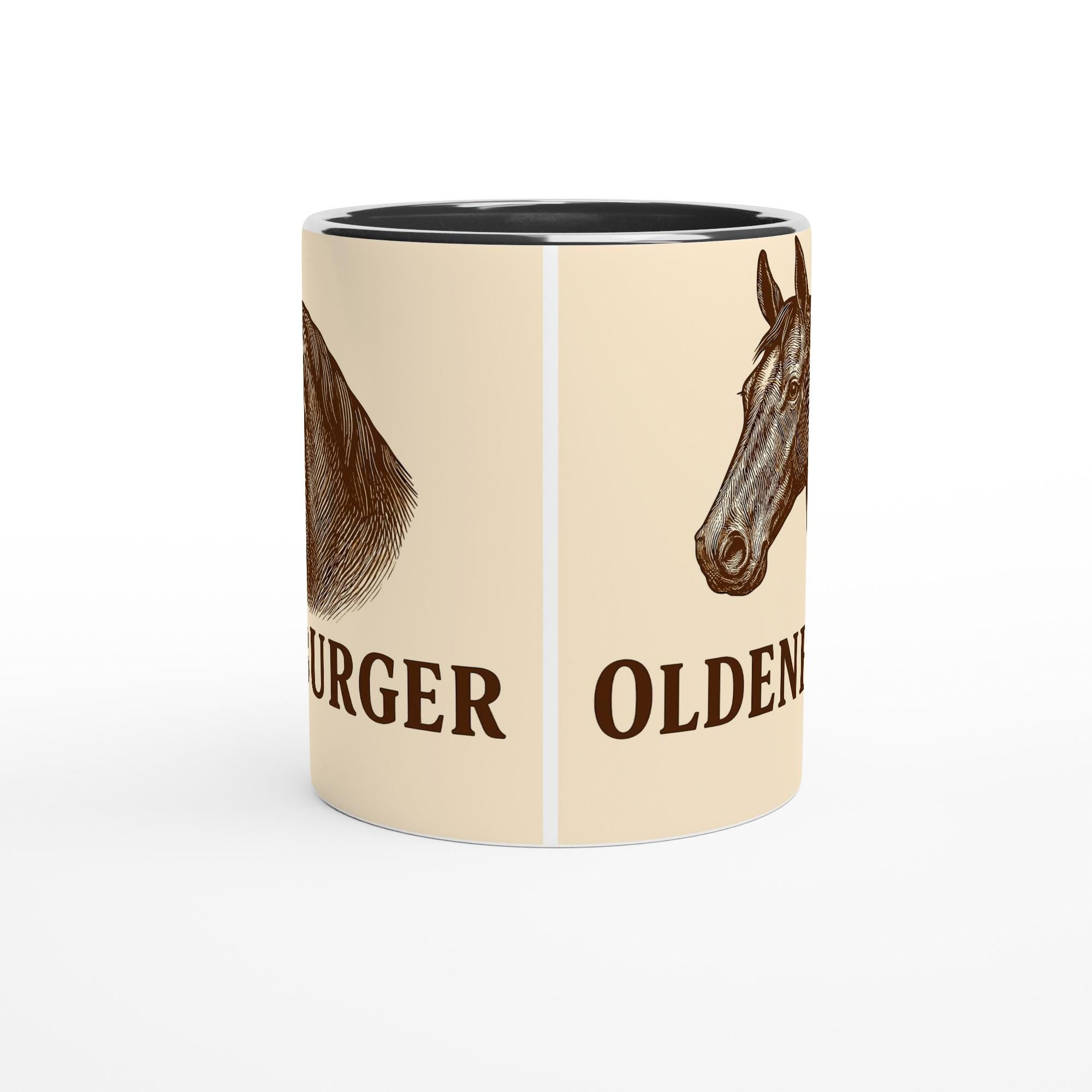 Oldenburger Pferd Line Art – Warmblut Illustration für Pferdeliebhaber – Edles Reitsport Design