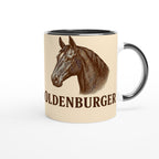 Oldenburger Pferd Line Art – Warmblut Illustration für Pferdeliebhaber – Edles Reitsport Design