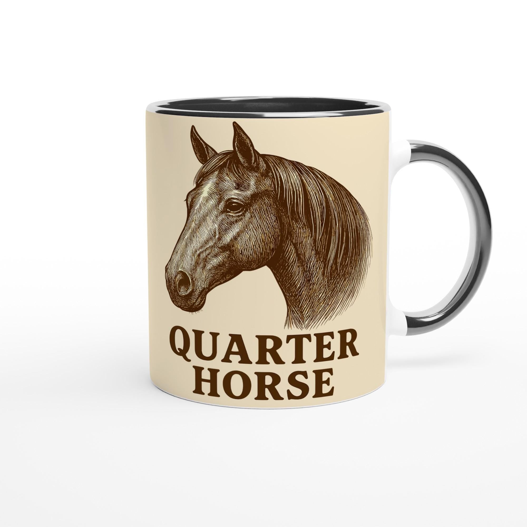 Quarter Horse Line Art – Westernpferd Illustration für Pferdeliebhaber – Edles American Quarter Horse Design