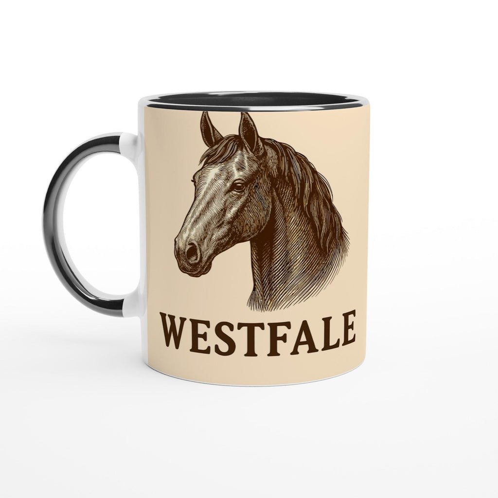 Westfale Pferd Line Art – Warmblut Illustration für Pferdeliebhaber – Edles Westfalen Reitsport Design