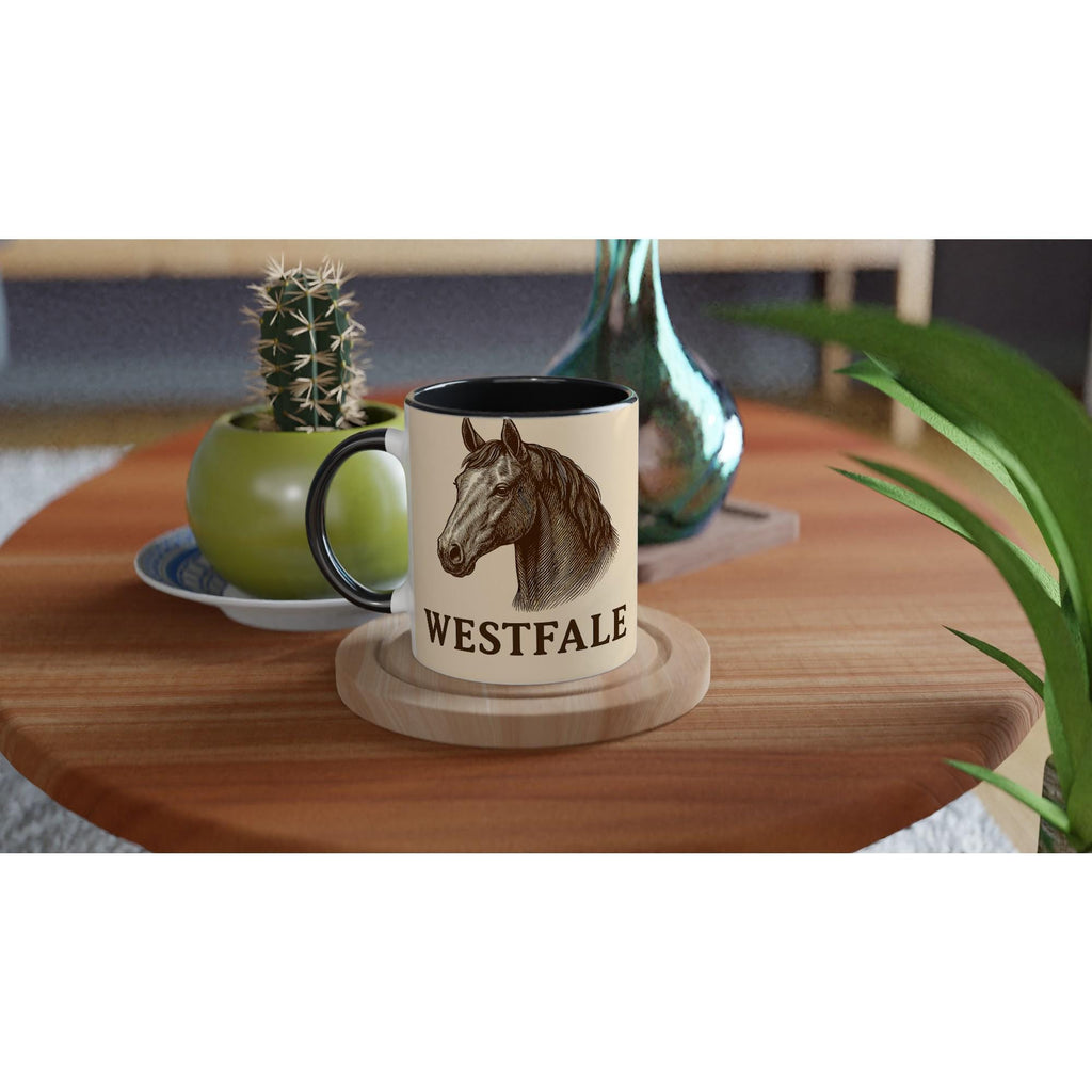 Westfale Pferd Line Art – Warmblut Illustration für Pferdeliebhaber – Edles Westfalen Reitsport Design