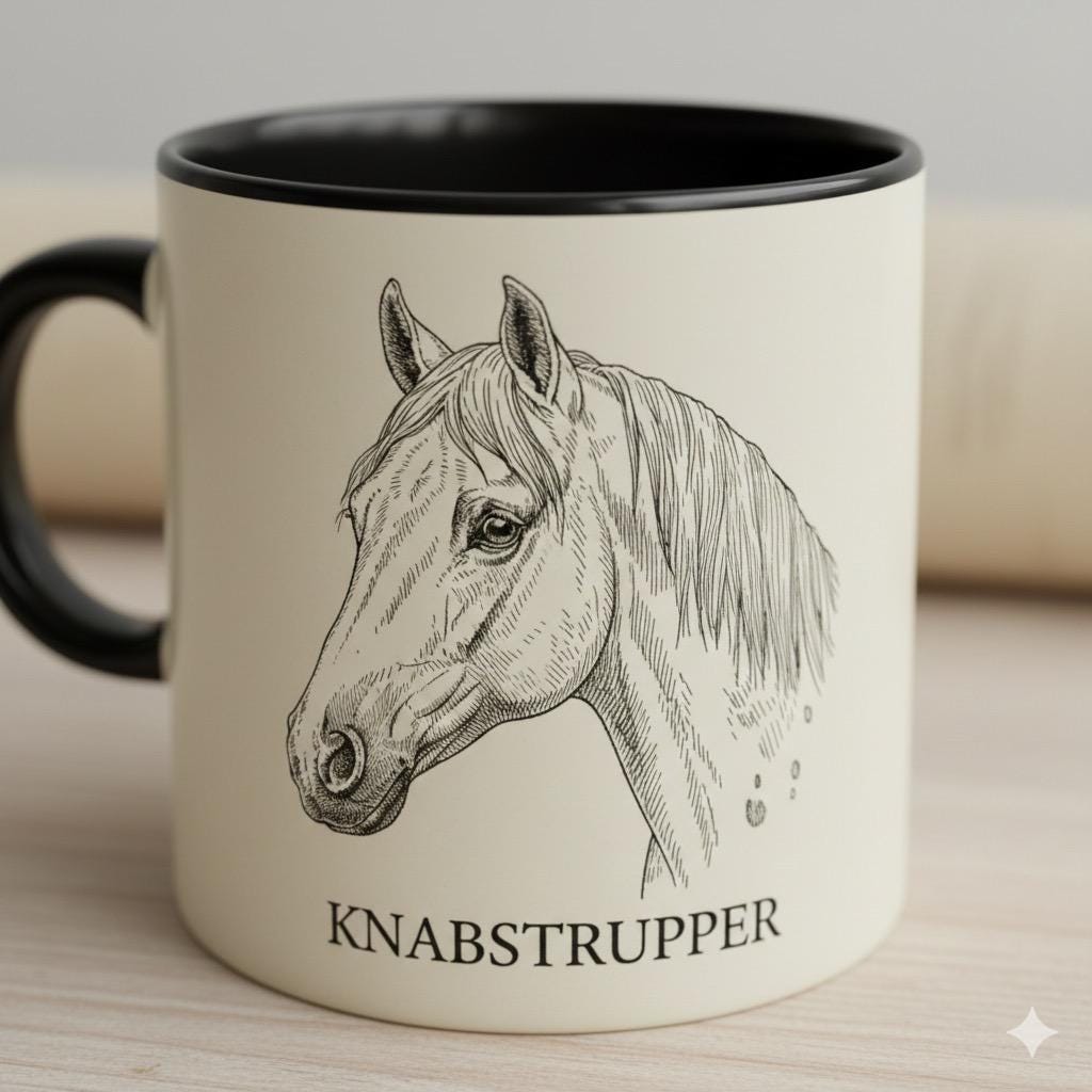 Quarter Horse Line Art – Westernpferd Illustration für Pferdeliebhaber – Edles American Quarter Horse Design