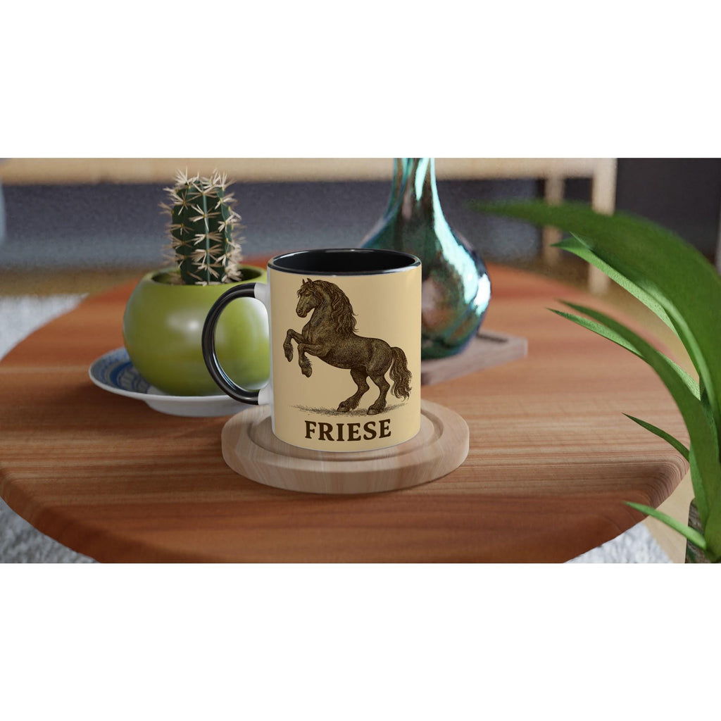 Friese – Majestätisches Friesian Horse Motiv | Barockpferd Artwork | Schwarze Pferde Illustration | Geschenk für Pferdeliebhaber