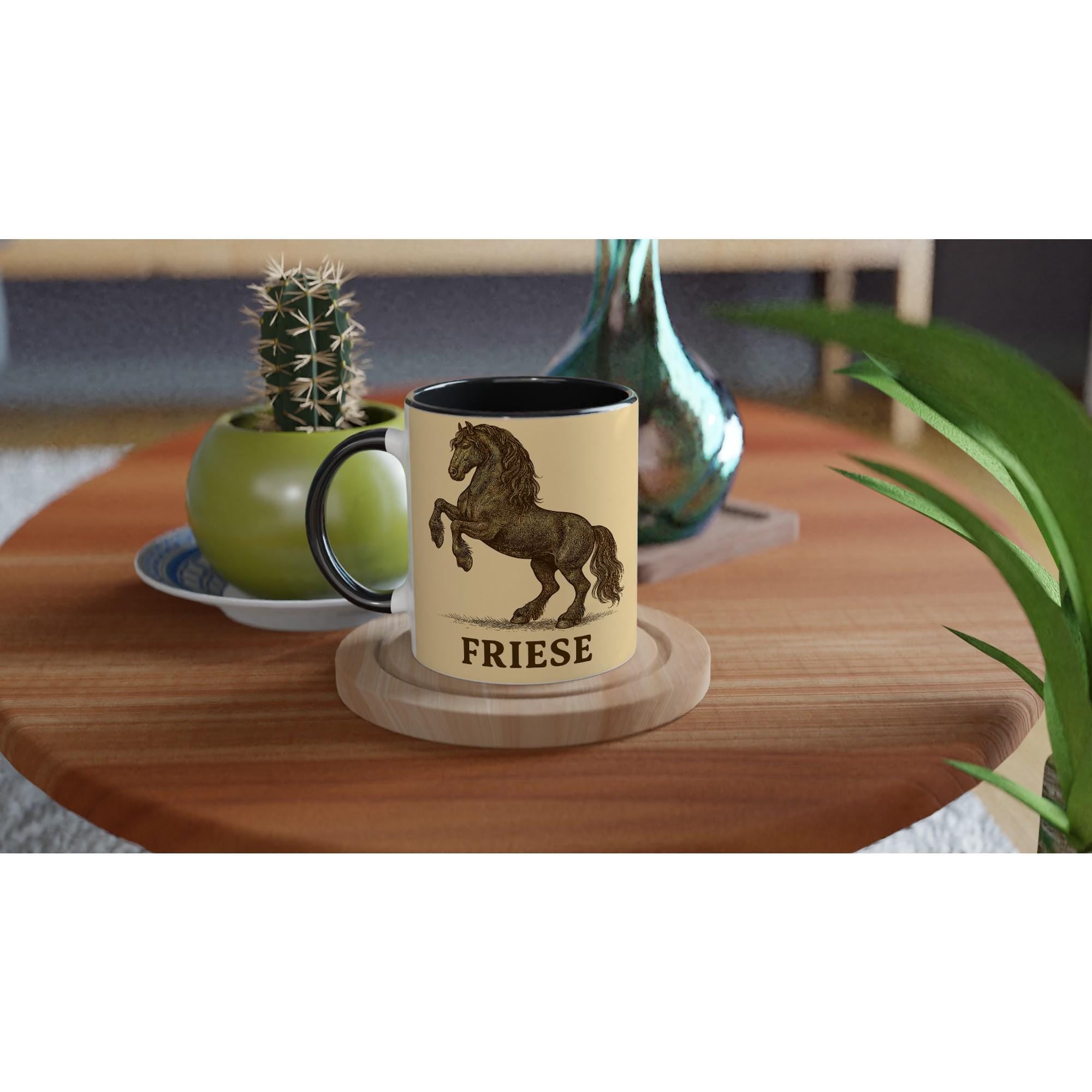 Friese – Majestätisches Friesian Horse Motiv | Barockpferd Artwork | Schwarze Pferde Illustration | Geschenk für Pferdeliebhaber
