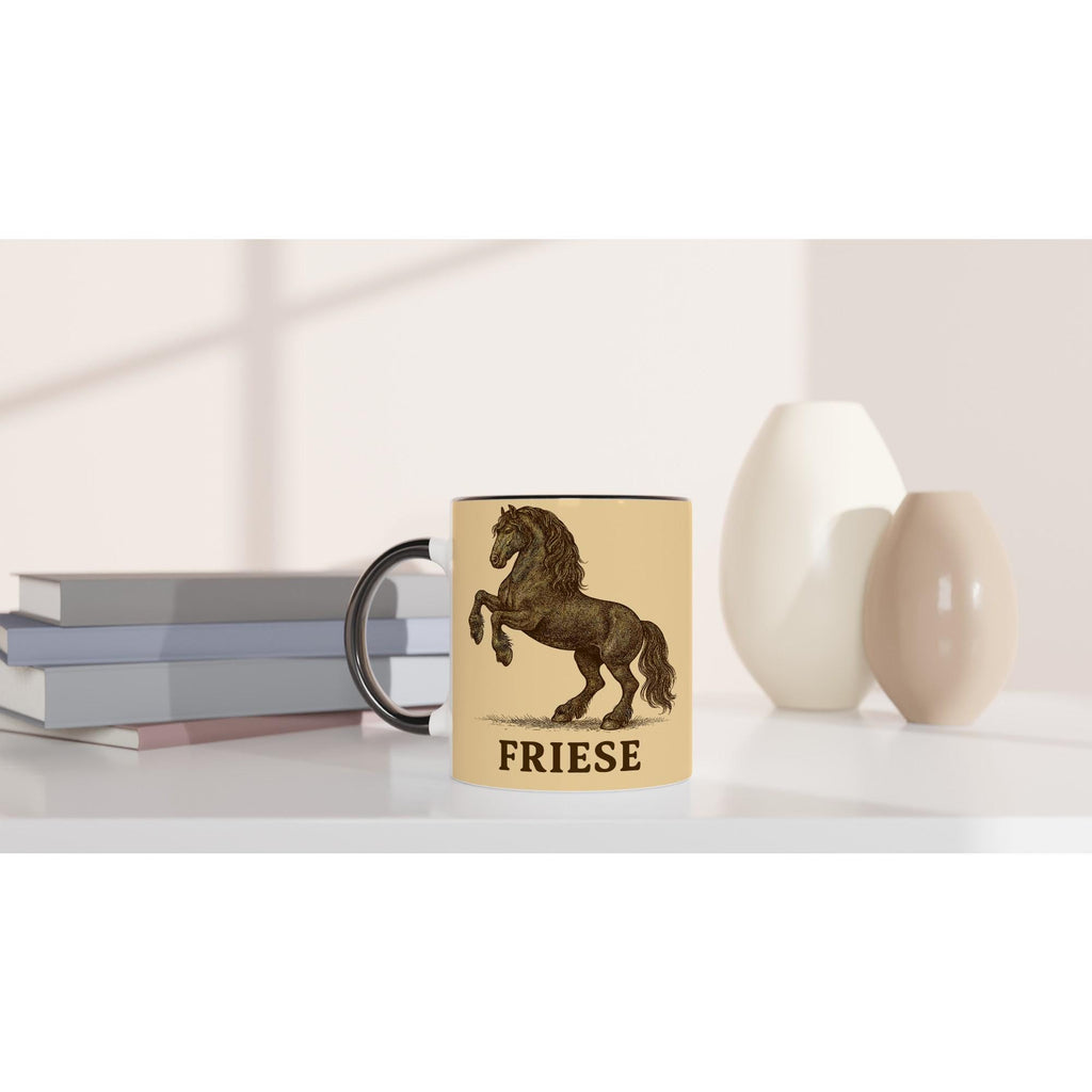 Friese – Majestätisches Friesian Horse Motiv | Barockpferd Artwork | Schwarze Pferde Illustration | Geschenk für Pferdeliebhaber