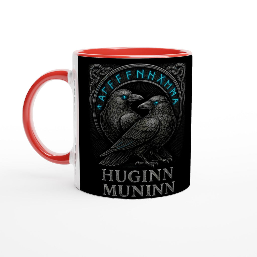 Huginn & Muninn – Odins Raben Motiv | Nordische Mythologie Illustration | Viking Raven Artwork | Black Edition