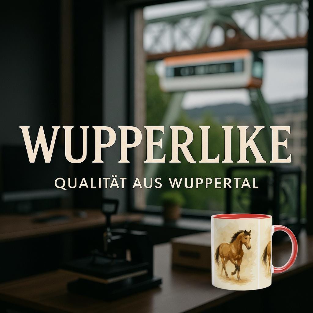 Pferde Aquarell Tasse – 3-fach Rundum Motiv | 11oz Keramiktasse mit elegantem Pferde-Design | Geschenk für Reiterinnen & Pferdefans