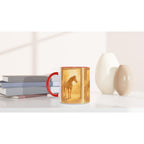 Pferde Tasse – Goldenes Stallmotiv | Warmes Pferdekunst-Design | Geschenk für Reiter & Pferdeliebhaber | Horse Mug with Stable Scene