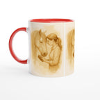 Mädchen und Pferd – Zarte Pferdeliebe Illustration auf Keramiktasse | Geschenk für Reiterinnen & Pferdefans