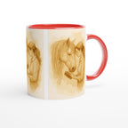 Mädchen und Pferd – Zarte Pferdeliebe Illustration auf Keramiktasse | Geschenk für Reiterinnen & Pferdefans