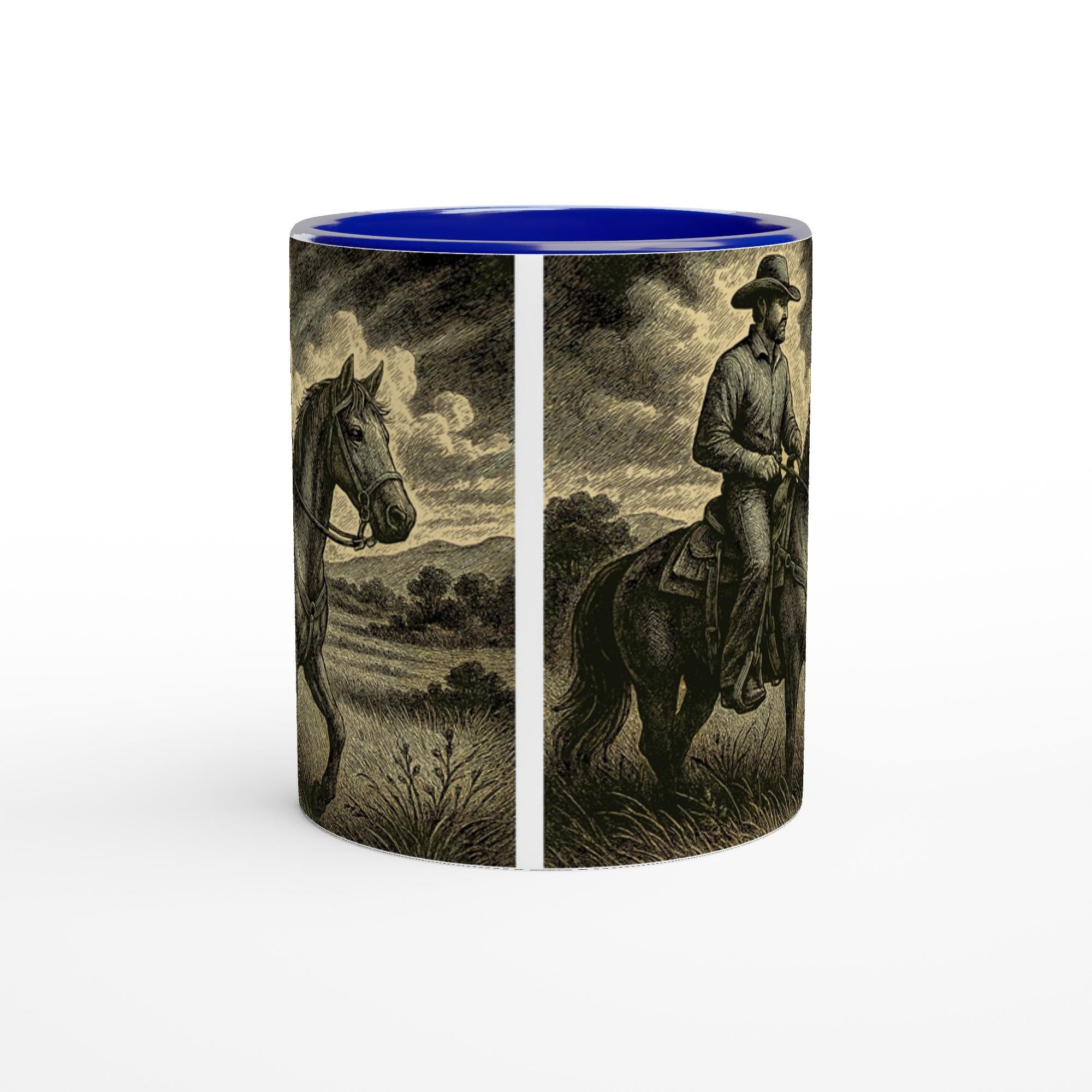 Rider of the High Plains – Westernreiter Tasse | Cowboy & Pferd | Vintage Western Mug | Geschenk für Westernreiter