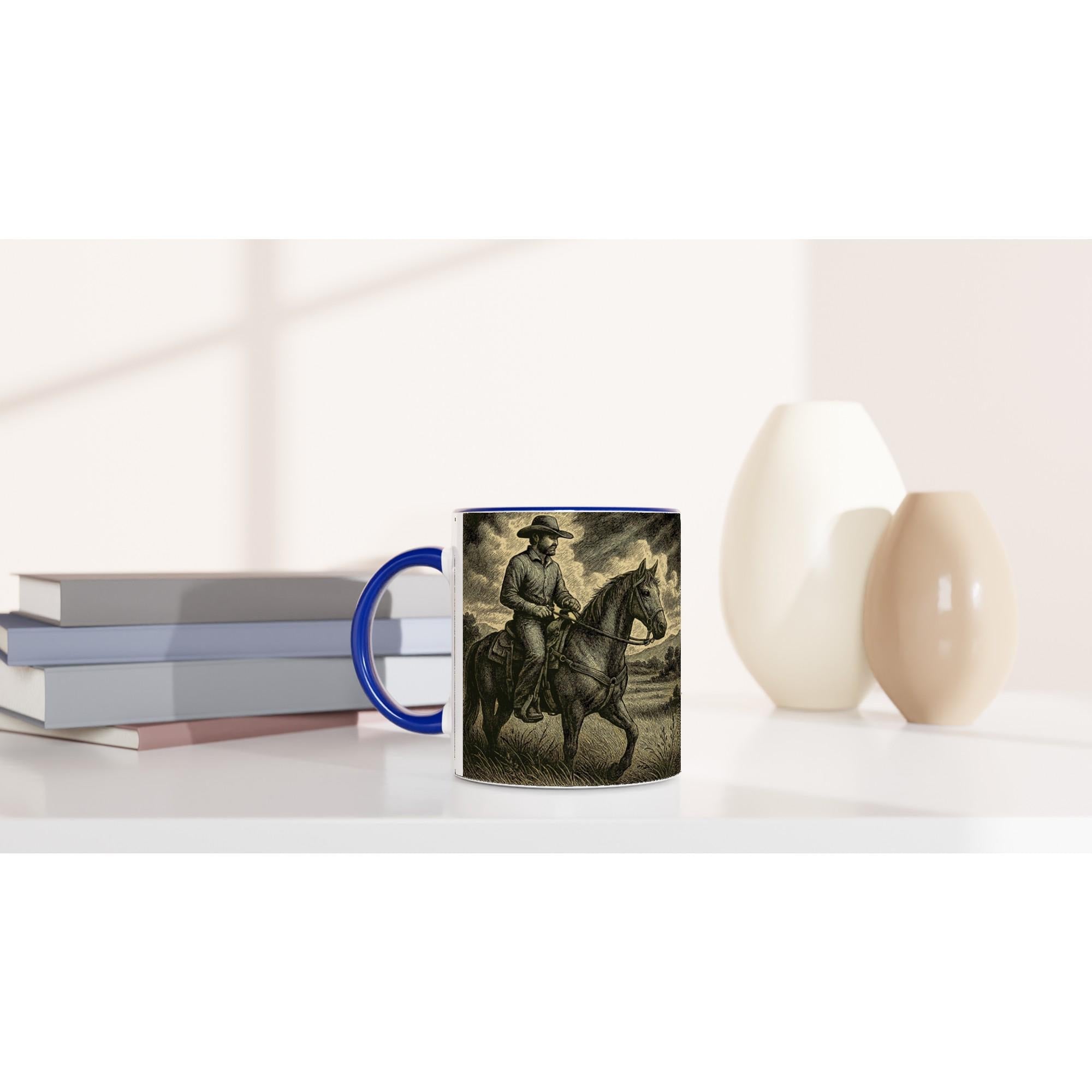 Rider of the High Plains – Westernreiter Tasse | Cowboy & Pferd | Vintage Western Mug | Geschenk für Westernreiter