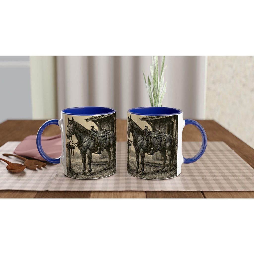 Saddlebreak Moment – Westernpferd Tasse • Vintage Horse Mug • Geschenk für Westernreiter • Ranch Cowboy Decor • Sattel