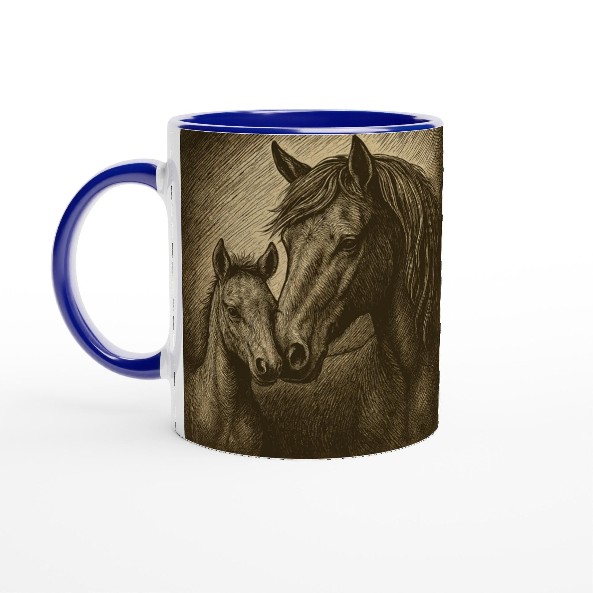 Mother’s Grace – Stute Fohlen, Pferdekunst Tasse Geschenk für Reiterinnen & Pferdeliebhaber