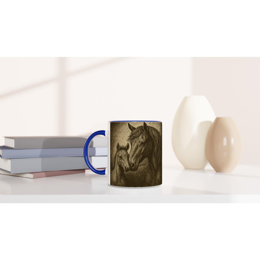 Mother’s Grace – Stute Fohlen, Pferdekunst Tasse Geschenk für Reiterinnen & Pferdeliebhaber