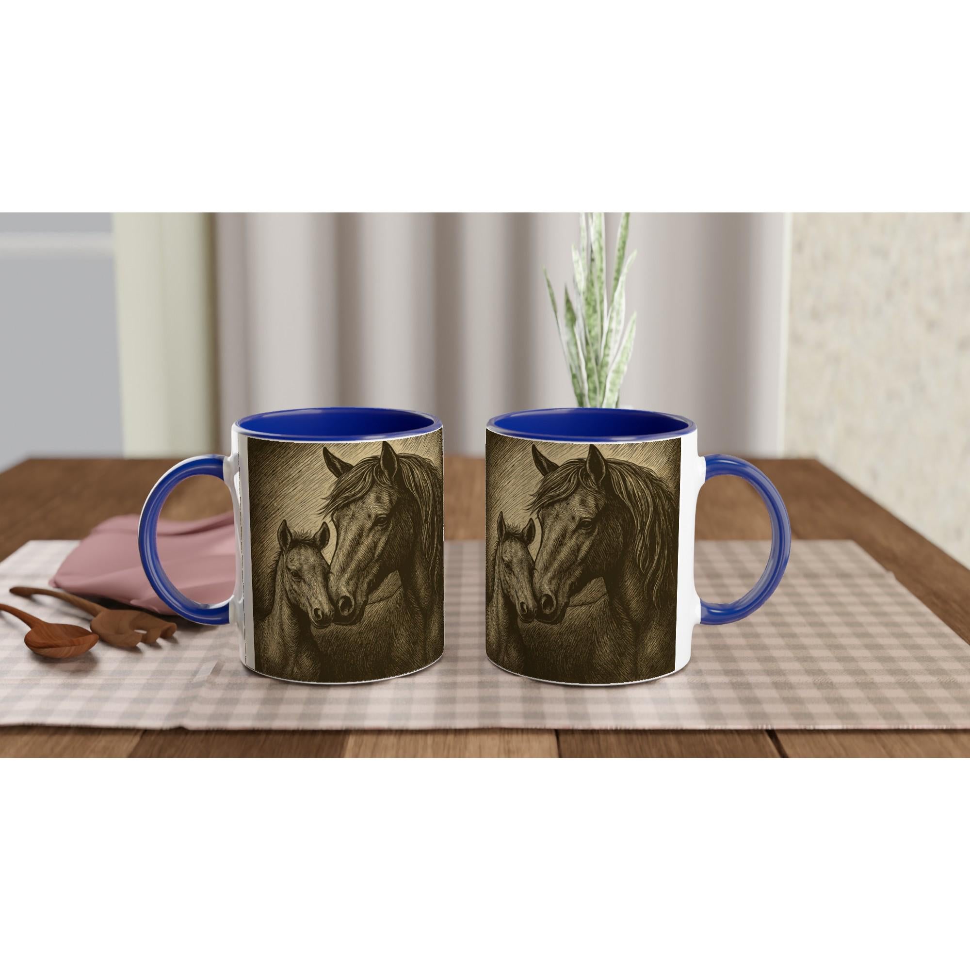 Mother’s Grace – Stute Fohlen, Pferdekunst Tasse Geschenk für Reiterinnen & Pferdeliebhaber