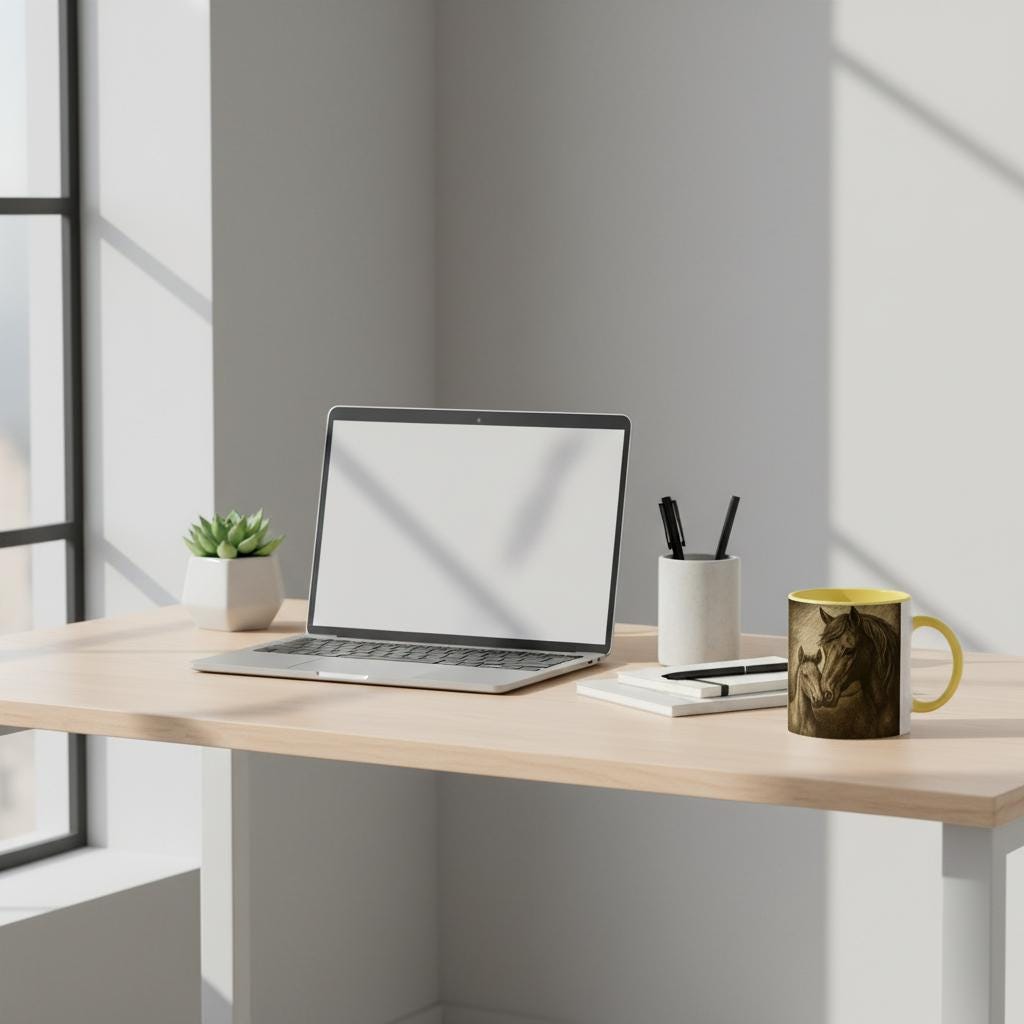 Mother’s Grace – Stute Fohlen, Pferdekunst Tasse Geschenk für Reiterinnen & Pferdeliebhaber