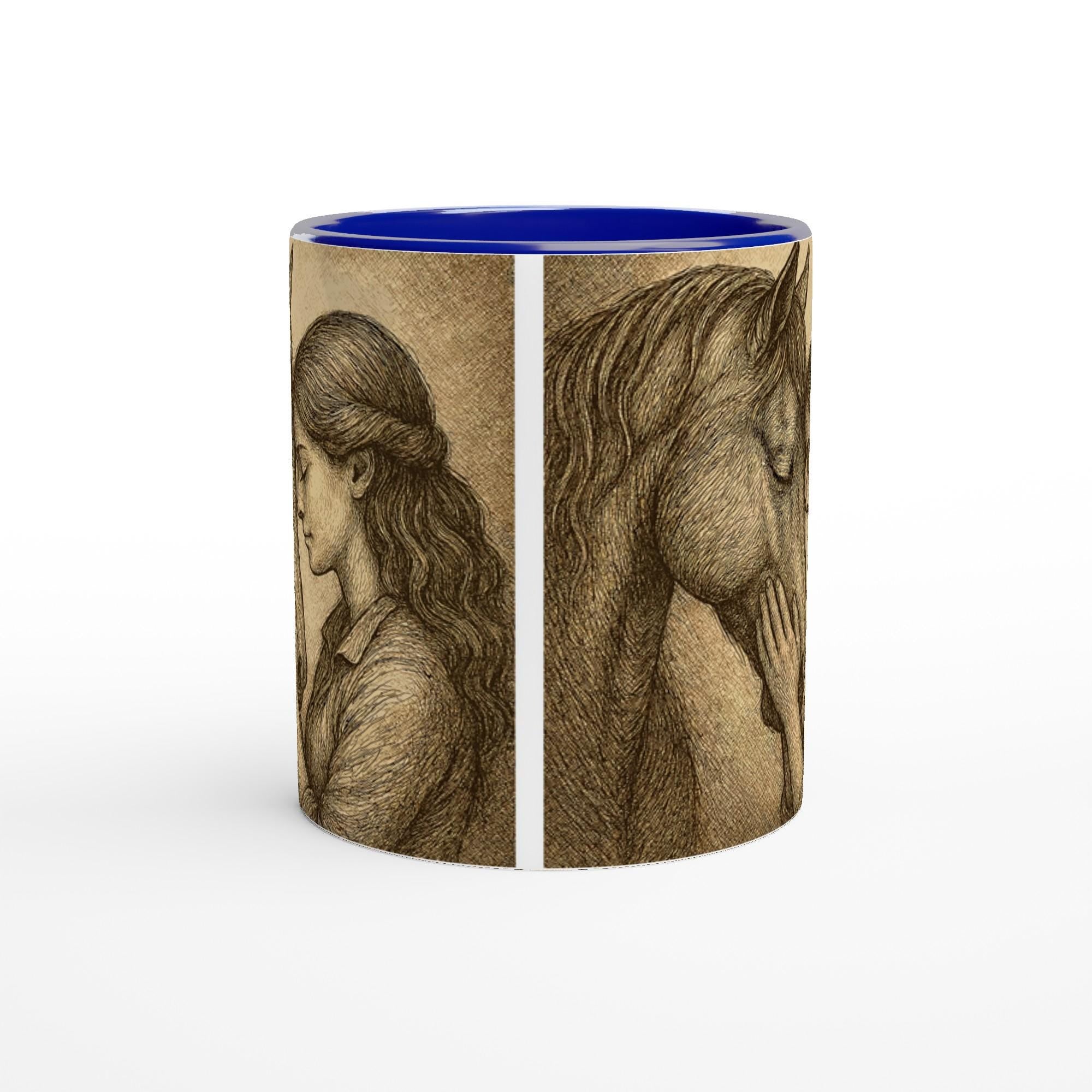 Pferdemädchen Herzenspferd | Emotionales Pferdemotiv | Geschenk für Reiterinnen & Stallfans | 11oz Keramiktasse