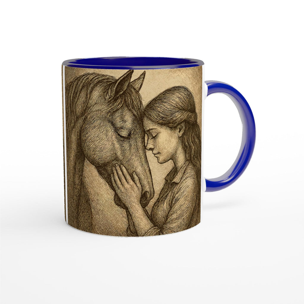 Pferdemädchen Herzenspferd | Emotionales Pferdemotiv | Geschenk für Reiterinnen & Stallfans | 11oz Keramiktasse