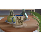 Elegante Reiterin – Klassische Pferdetasse für Reiter & Pferdeliebhaber – Vintage Equestrian Mug