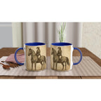 Elegante Reiterin – Klassische Pferdetasse für Reiter & Pferdeliebhaber – Vintage Equestrian Mug