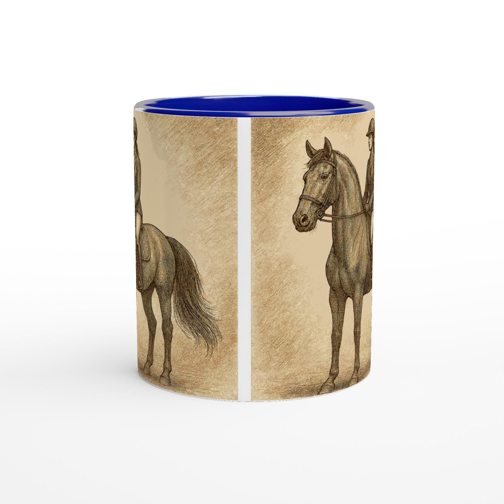 Elegante Reiterin – Klassische Pferdetasse für Reiter & Pferdeliebhaber – Vintage Equestrian Mug