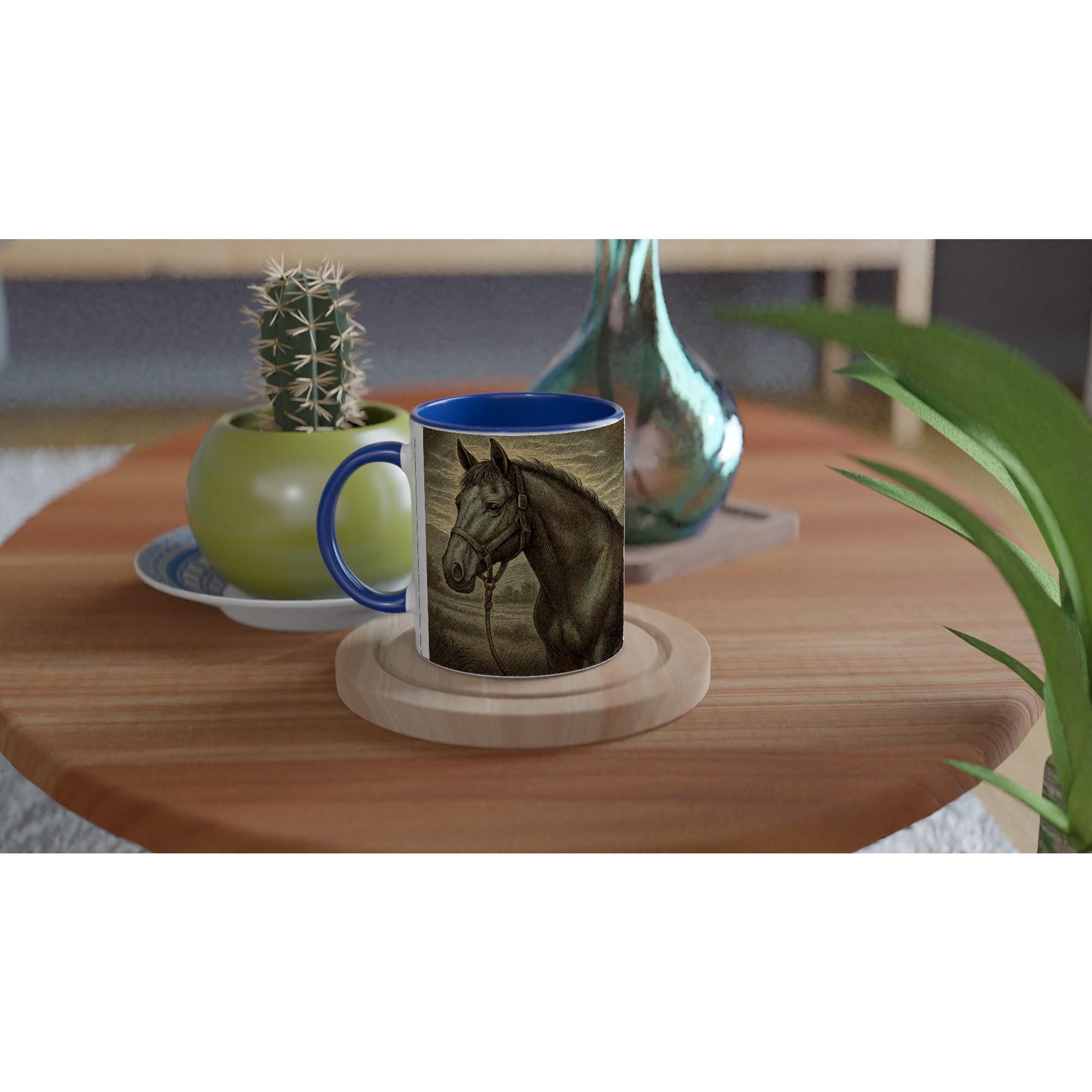 Elegante Reiterin – Klassische Pferdetasse für Reiter & Pferdeliebhaber – Vintage Equestrian Mug