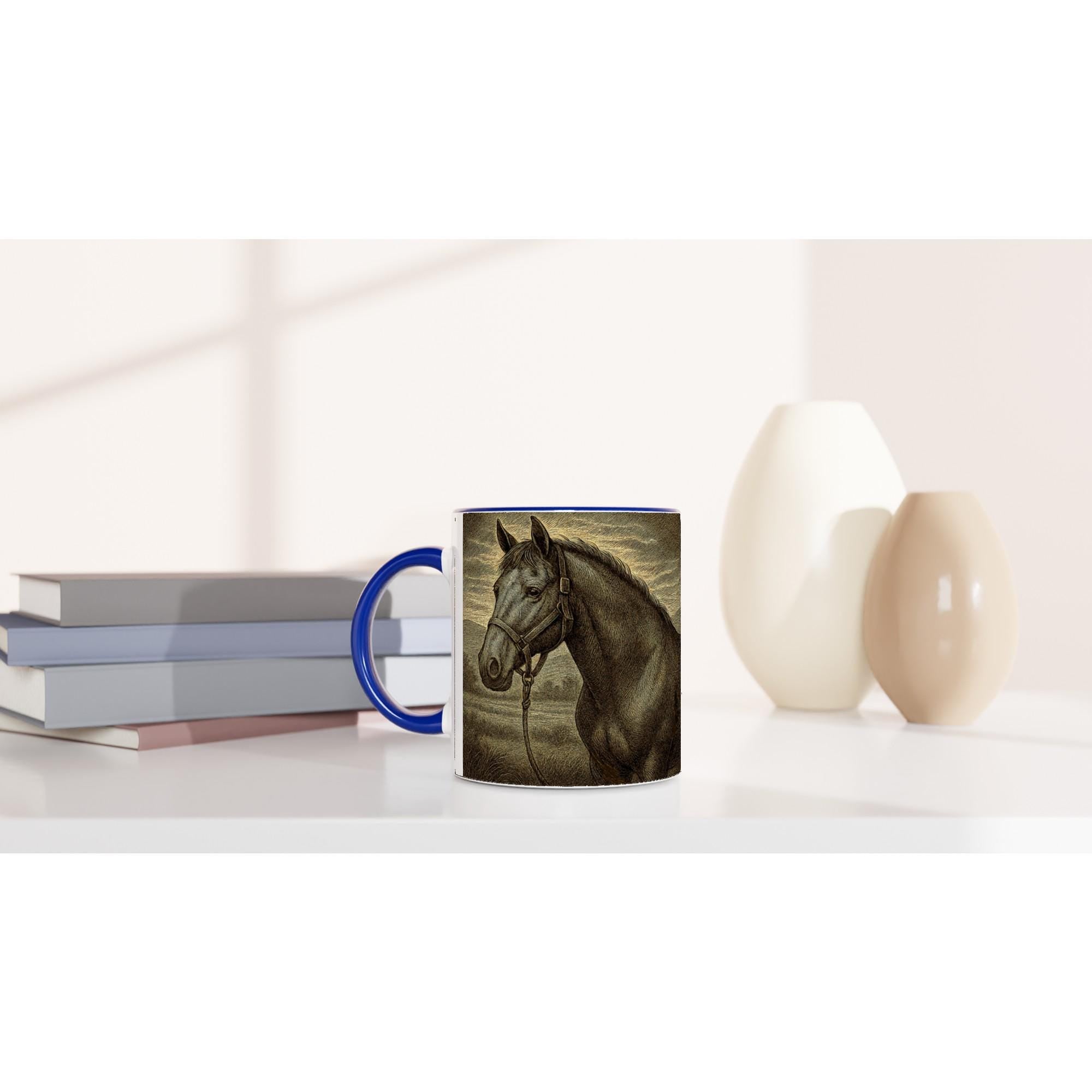 Elegante Reiterin – Klassische Pferdetasse für Reiter & Pferdeliebhaber – Vintage Equestrian Mug