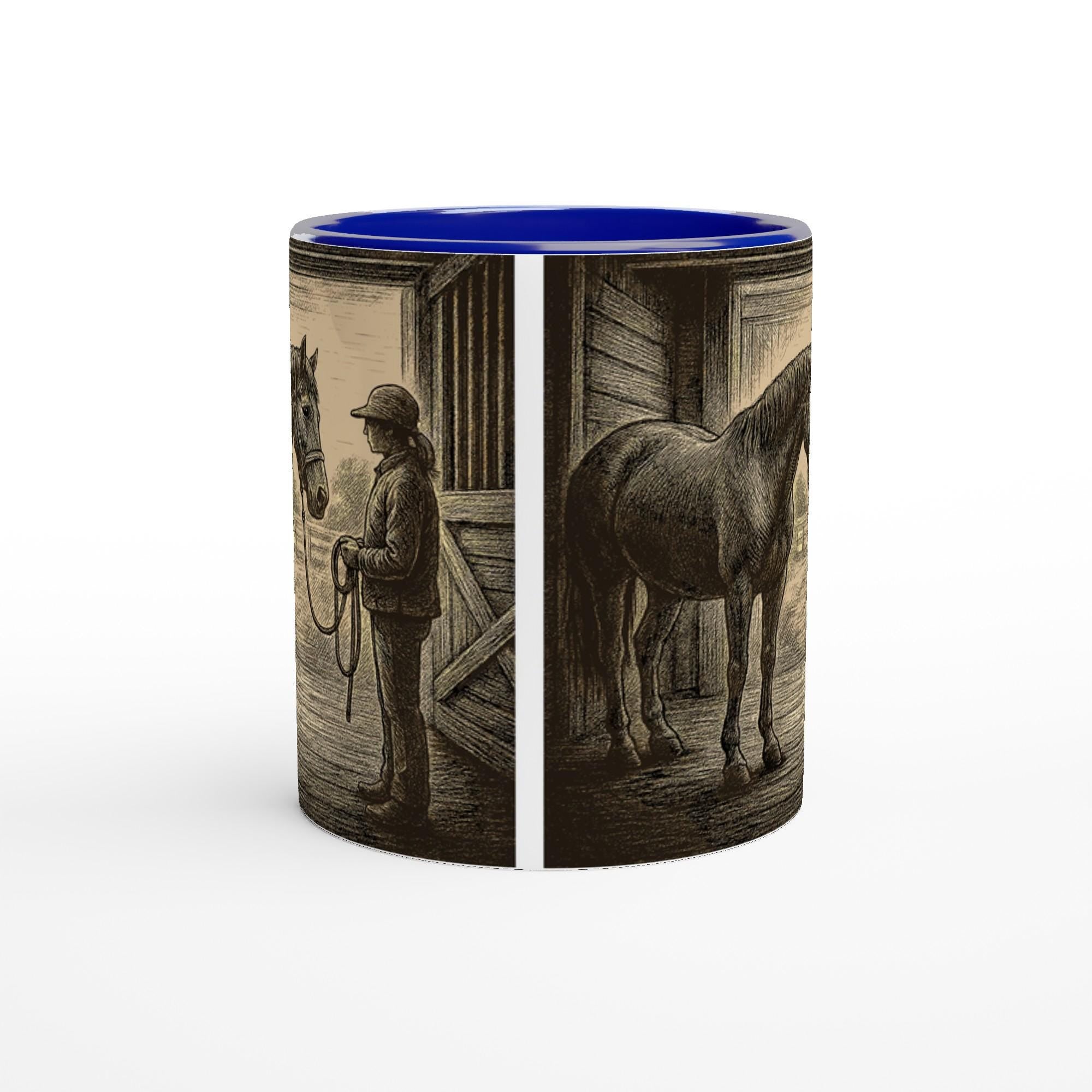 Stille Verbindung – Tasse mit Reiterin & Pferd, Stallmotiv, Geschenk für Pferdeliebhaberinnen