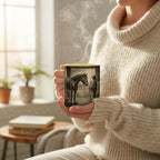 Stille Verbindung – Tasse mit Reiterin & Pferd, Stallmotiv, Geschenk für Pferdeliebhaberinnen