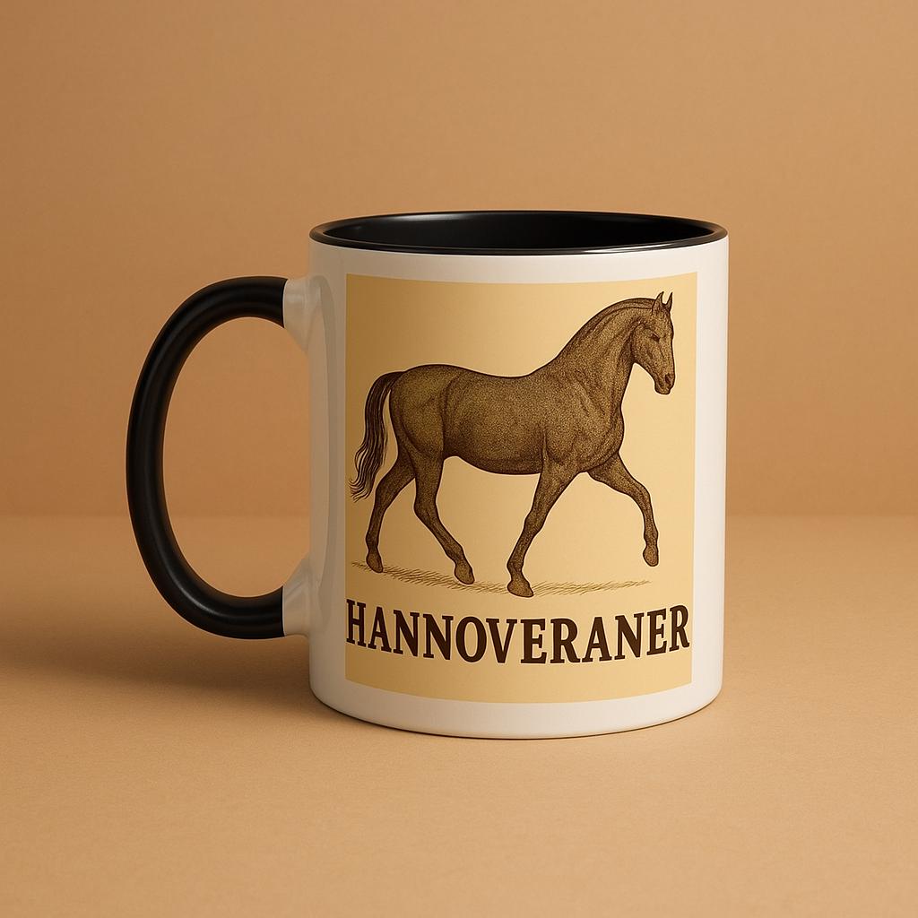 Hannoveraner Pferd Line Art – Hanoverian Horse Illustration für Pferdeliebhaber – Edles Warmblut Design