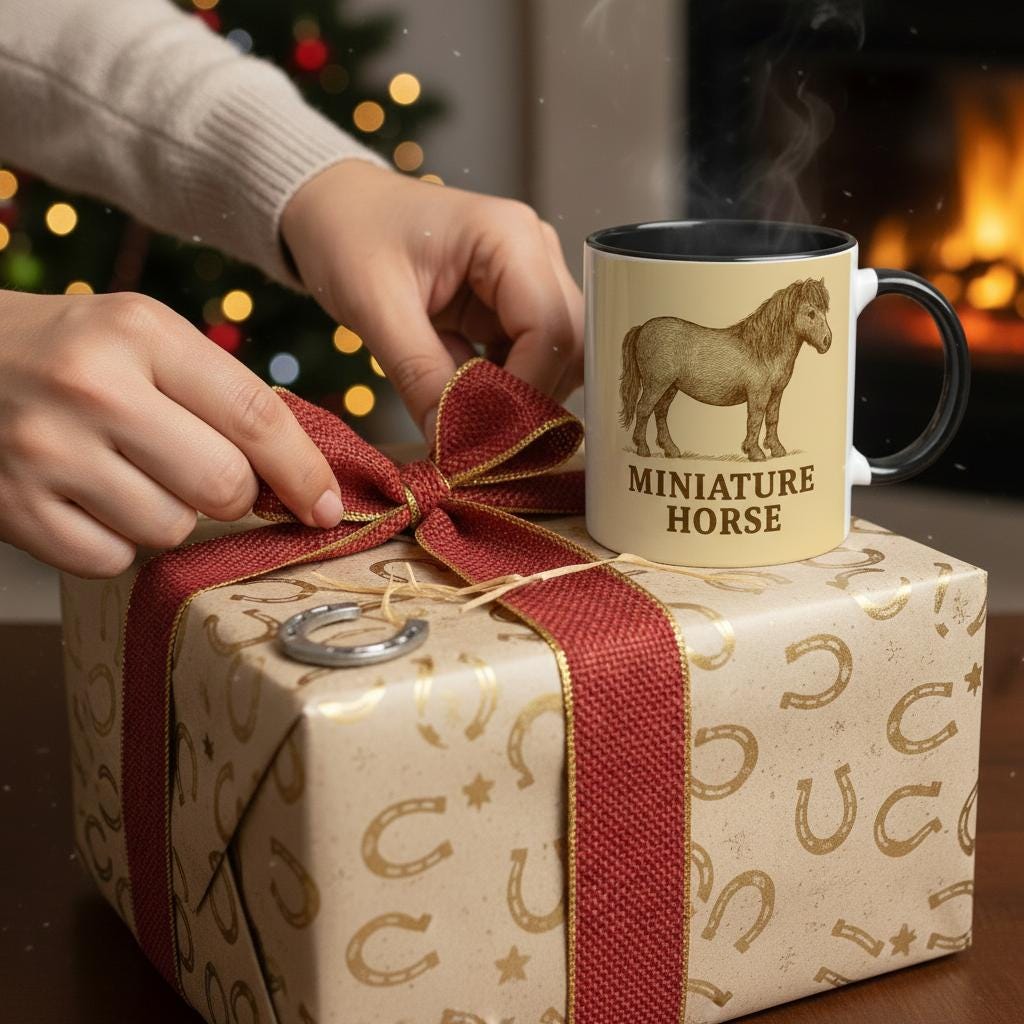 Miniature Horse – Zartes Miniaturpferd Motiv | Mini Horse Artwork | Liebevolle Pferde Illustration | Geschenk für Pferdeliebhaber