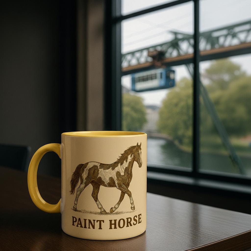 Paint Horse – Western Pferdemotiv | Pinto Horse Artwork | Spotted Horse Illustration | Geschenk für Pferdeliebhaber & Westernfans