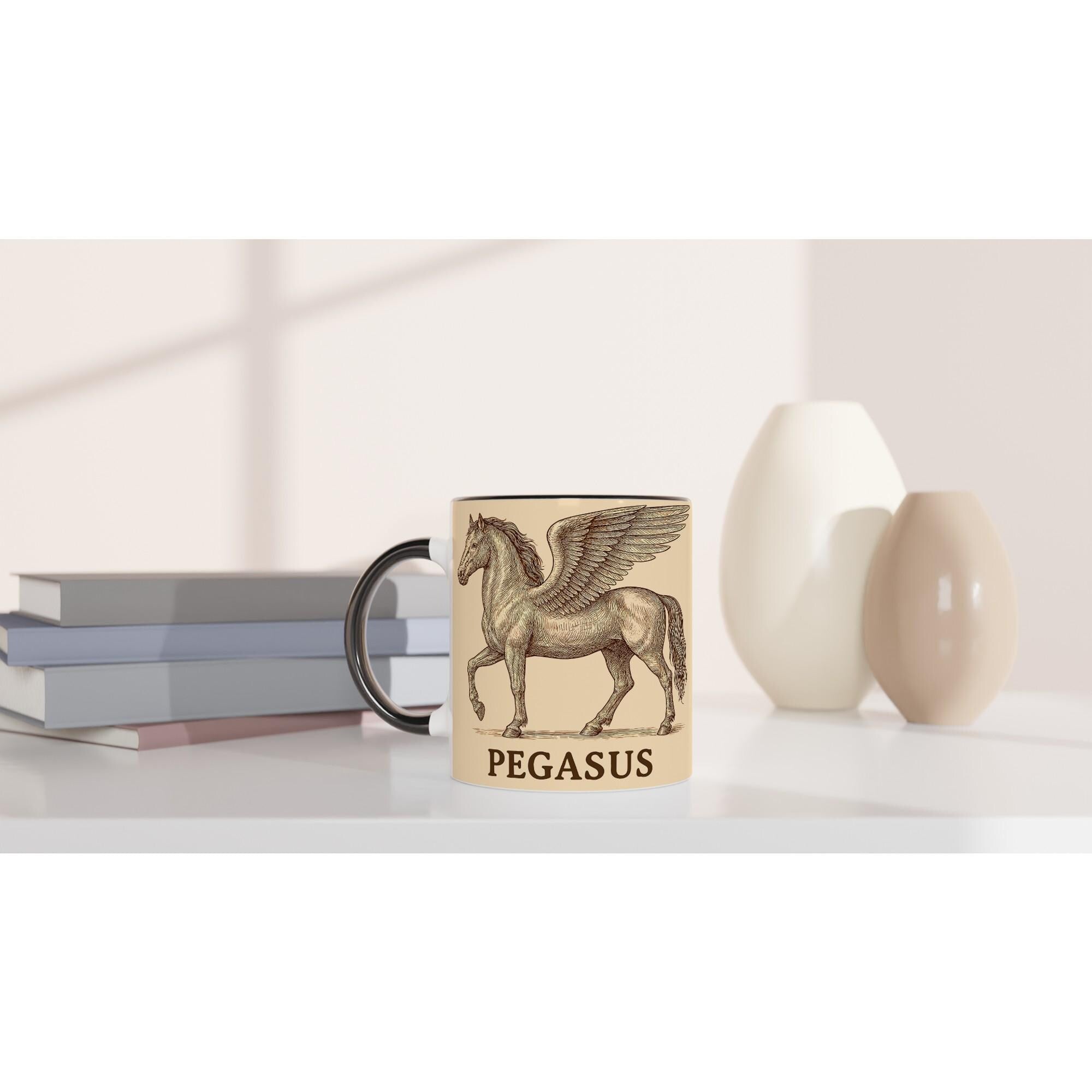 Pegasus – Mystisches Geflügeltes Pferd Motiv | Mythologisches Fantasy Artwork | Elegante Pegasus Illustration | Geschenk für Pferdefans