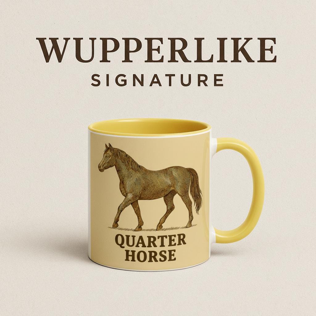 Quarter Horse – Western Pferdemotiv | American Quarter Artwork | Ranch Horse Illustration | Geschenk für Pferdeliebhaber & Westernfans