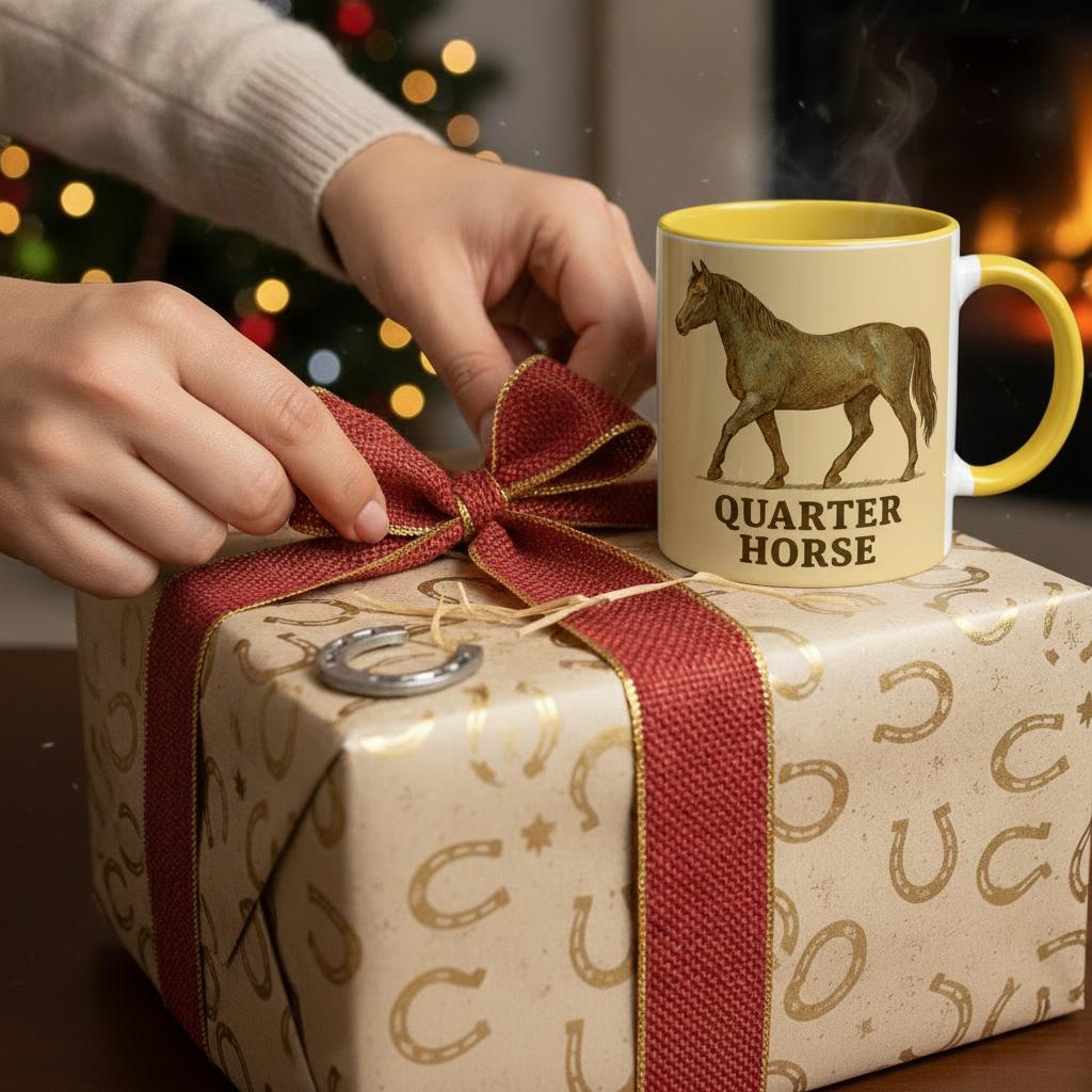 Quarter Horse – Western Pferdemotiv | American Quarter Artwork | Ranch Horse Illustration | Geschenk für Pferdeliebhaber & Westernfans