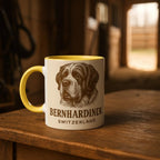Bernhardiner – Swiss Saint Bernard Motiv | Sanftes Alpenhund Artwork | Elegante Hunde-Illustration | Geschenk für Hundeliebhaber