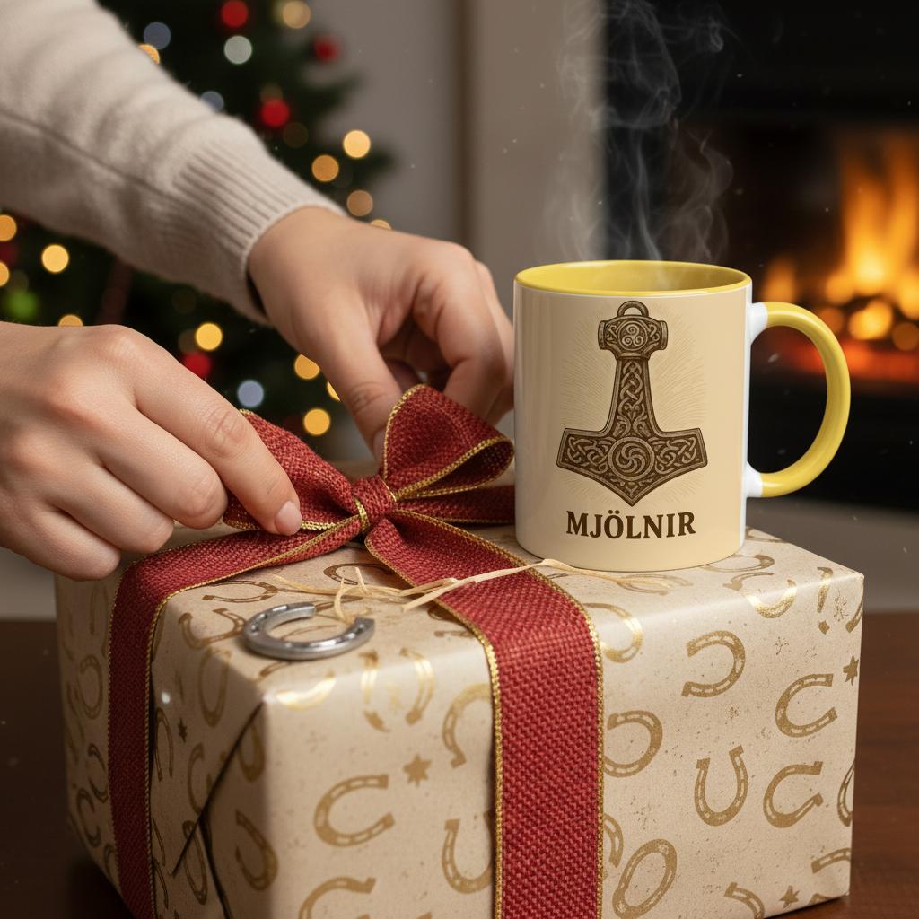 Mjölnir – Thors Hammer Motiv | Nordische Mythologie Illustration | Viking Symbol Artwork | Kraft & Schutz Zeichen