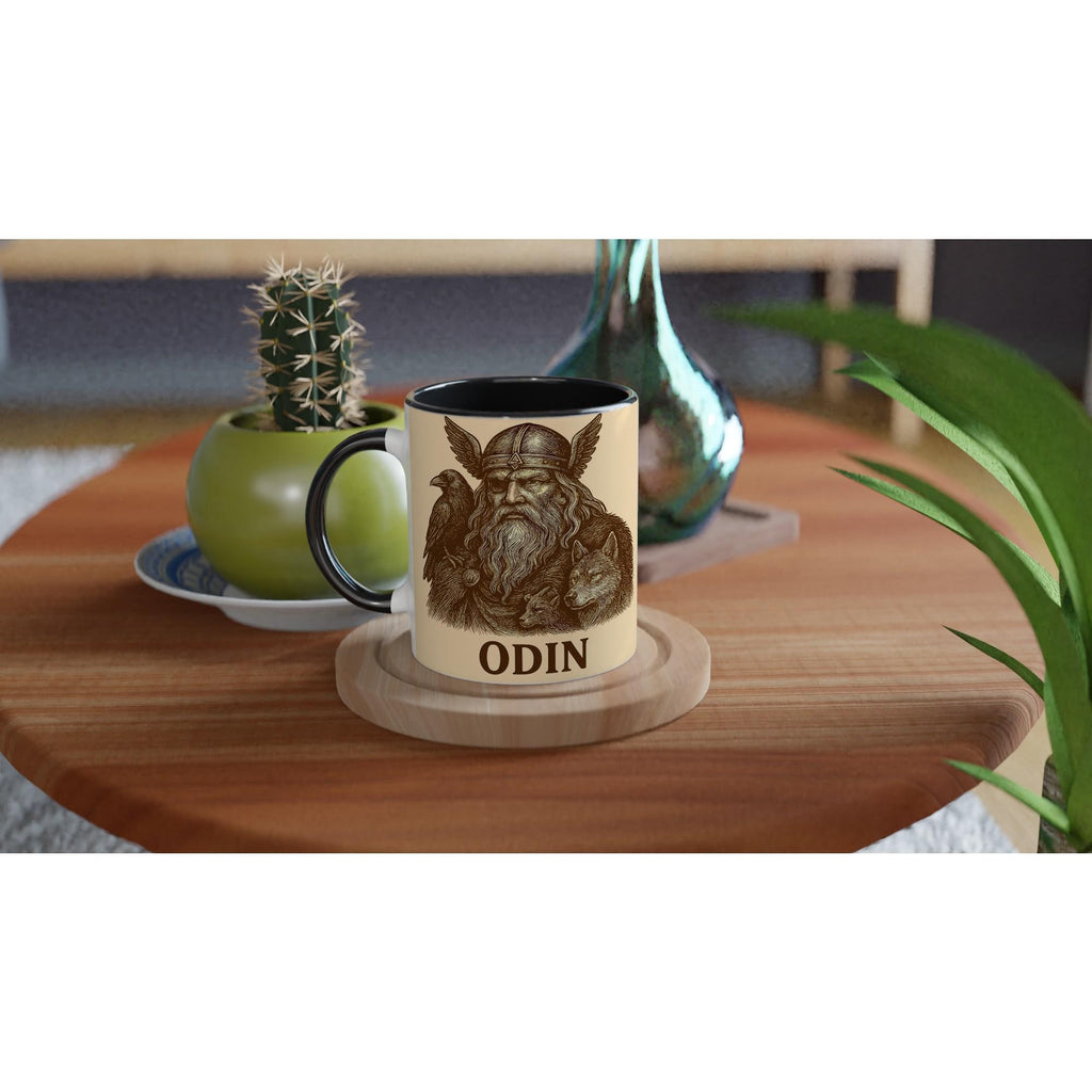 Odin mit wolf – Nordische Mythologie Illustration | Odin Artwork | Viking & Norse God Motiv | Mystisches Nordic Design