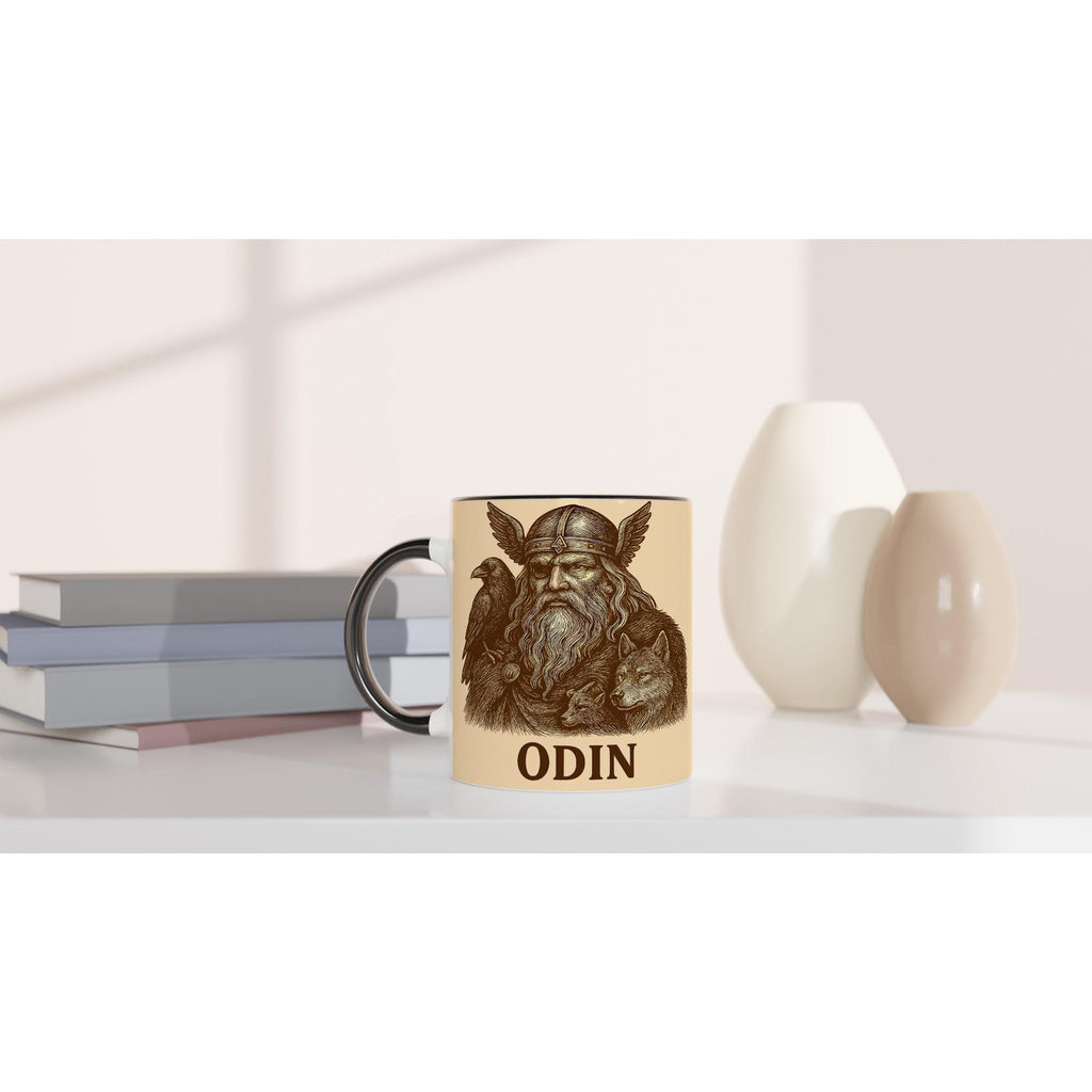 Odin mit wolf – Nordische Mythologie Illustration | Odin Artwork | Viking & Norse God Motiv | Mystisches Nordic Design