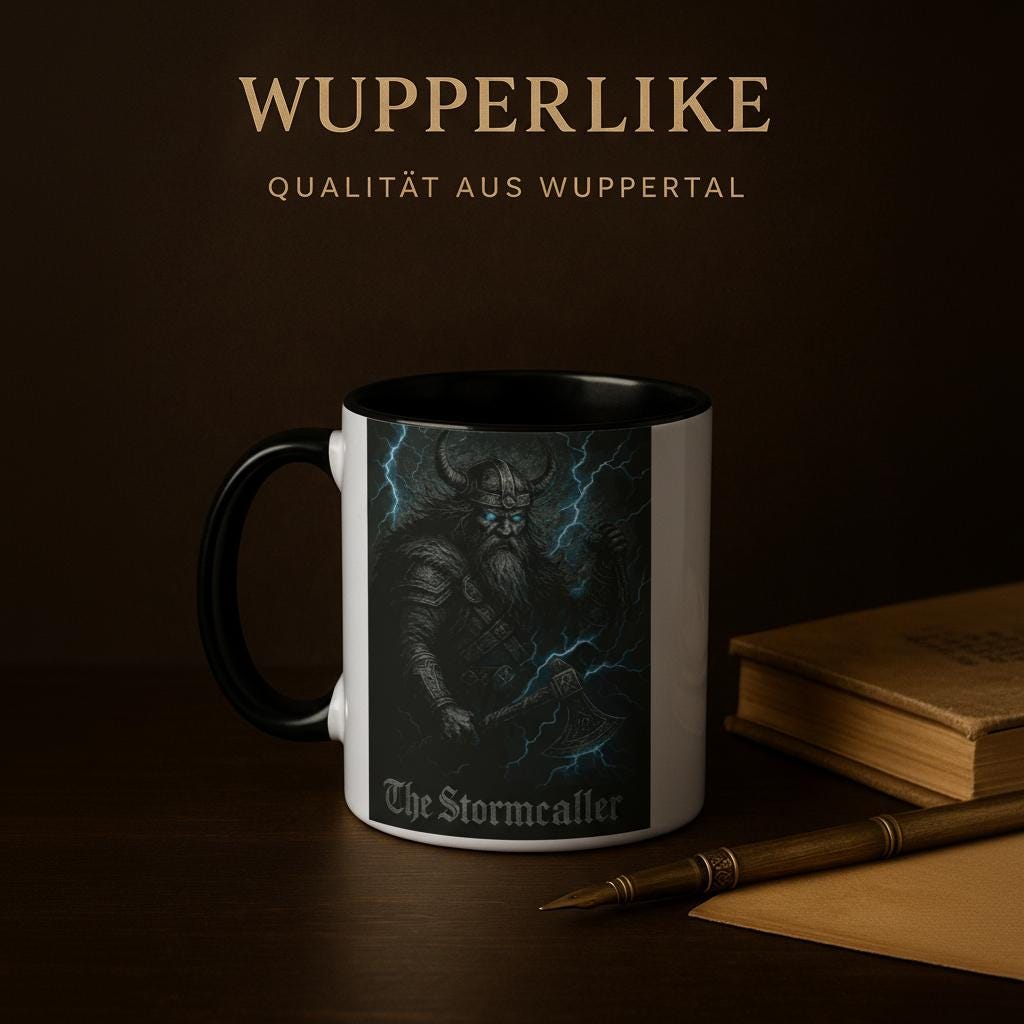 The Stormcaller – Wikinger Krieger Tasse | Norse Mythology Mug | Dark Fantasy Art | Geschenk für Männer & Fantasy-Fansviking mug
