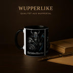 The Fallen Warrior Tasse – Dunkles Wikinger Motiv | Metal Art Geschenk | Nordische Mythologie Kaffeetasse | Schwarzer Premium Look