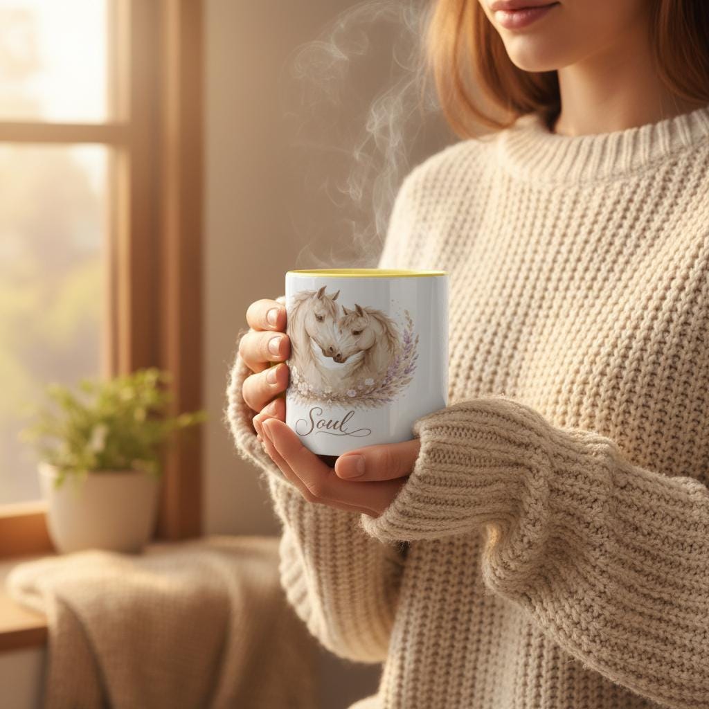 Pferde Tasse „Soul“ – Ruhiges Pferdemotiv mit Bedeutung | Geschenk für Pferdeliebhaberinnen