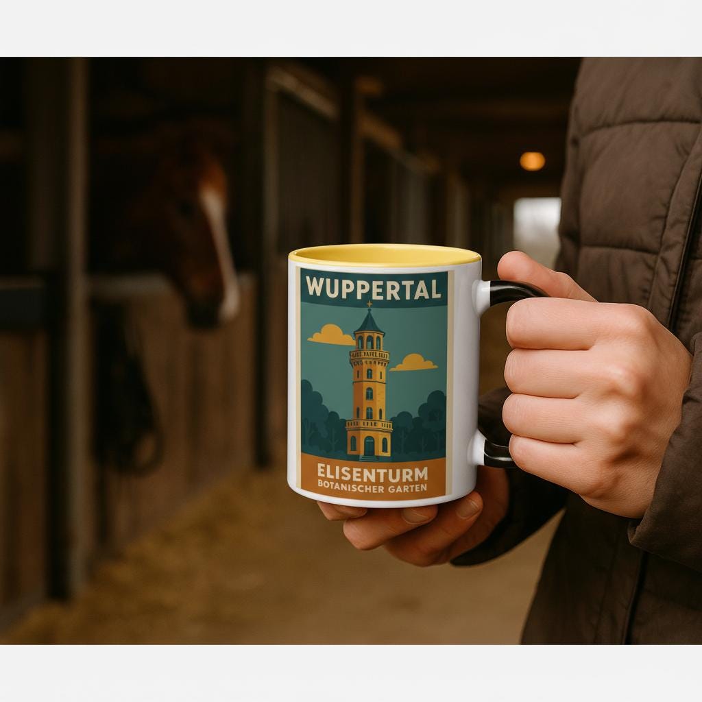 Wuppertal Botanischer Garten Retro Tasse | Vintage Reiseplakat Design | Wuppertal Geschenk | Stadtmotiv Kaffeetasse