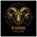 Sternzeichen Widder Wandbild – Fine Art Zodiac Wall Art – Astrologie Kunstdruck – Widder Poster Schwarz Gold – Sternzeichen Geschenk