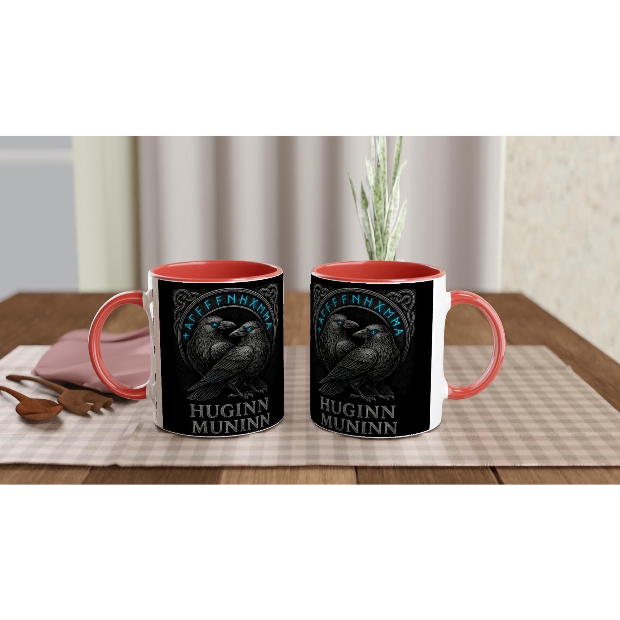 Huginn & Muninn – Odins Raben Motiv | Nordische Mythologie Illustration | Viking Raven Artwork | Black Edition