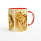 Herzensmoment – Mädchen und Pferd Motiv | Warmes Pferdekunst-Design auf Keramiktasse | Geschenk für Reiterinnen & Pferdefans